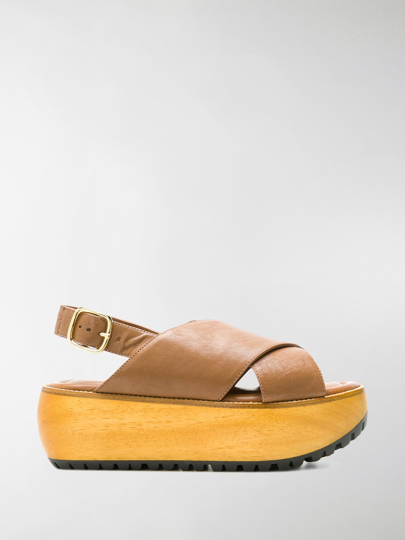Marni Fussbett flatform sandals brown | MODES