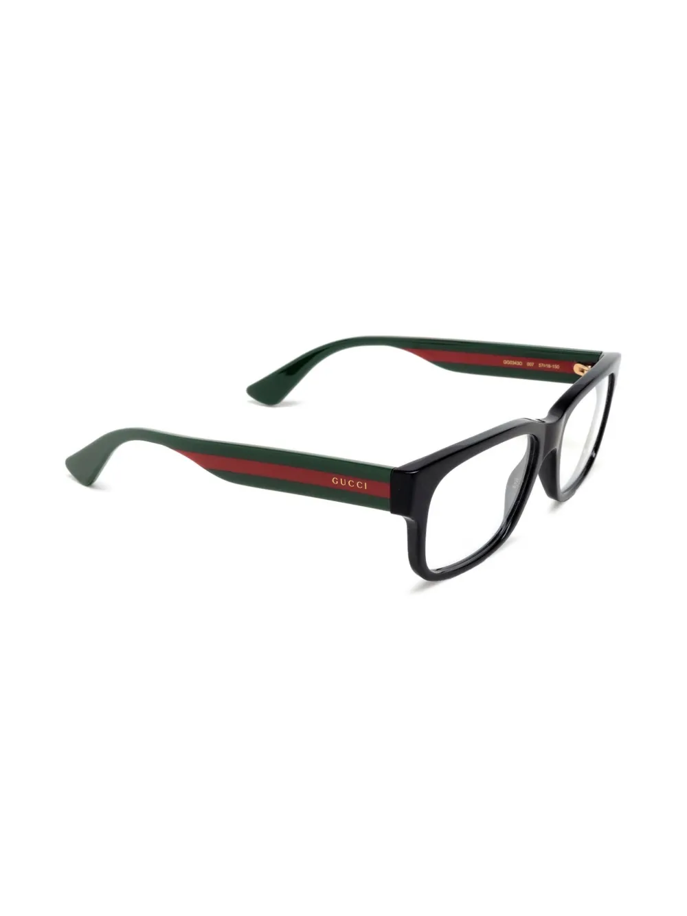 Gucci Eyewear rectangular frame glasses - Zwart