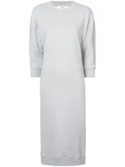 tibi open back sweatshirt dress