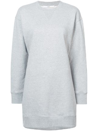 tibi open back sweatshirt dress