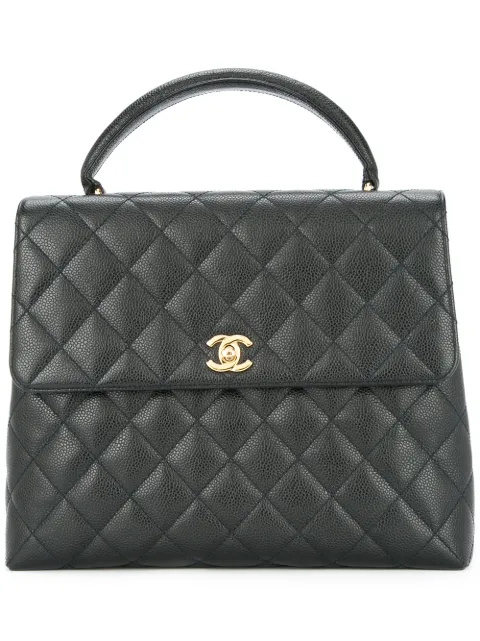 HOT SALE CHANEL 2002-2003 Quilted CC logo handbag Women
