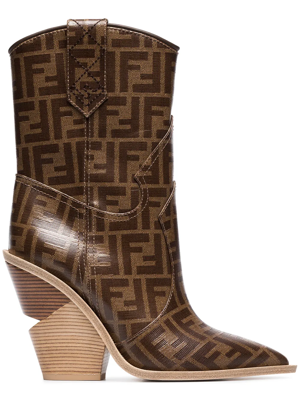 gold fendi cowboy boots