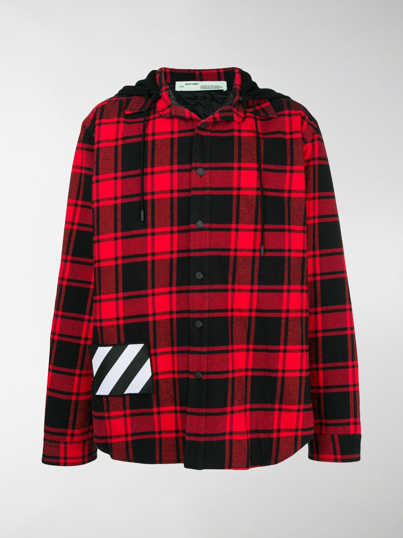 off white red plaid jacket