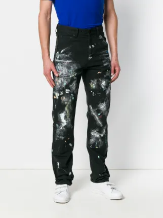 white paint jeans