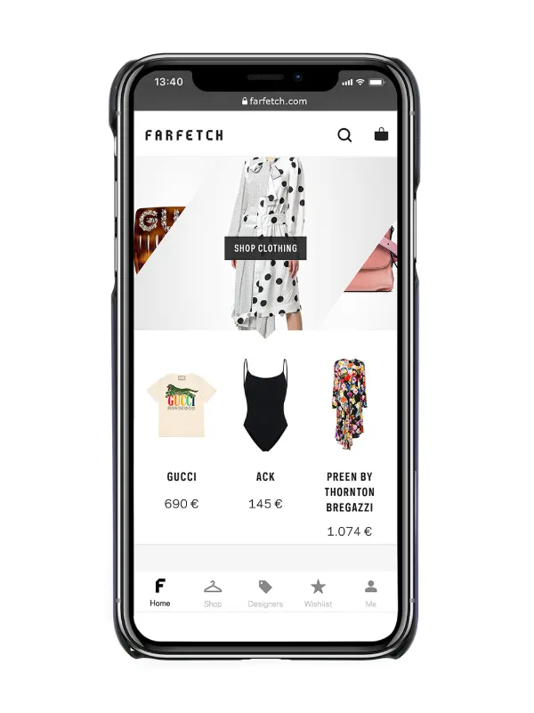 Off-White Logo iPhone X Case | Blue | FARFETCH