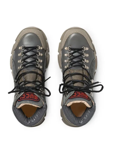 gucci leather and canvas sneaker