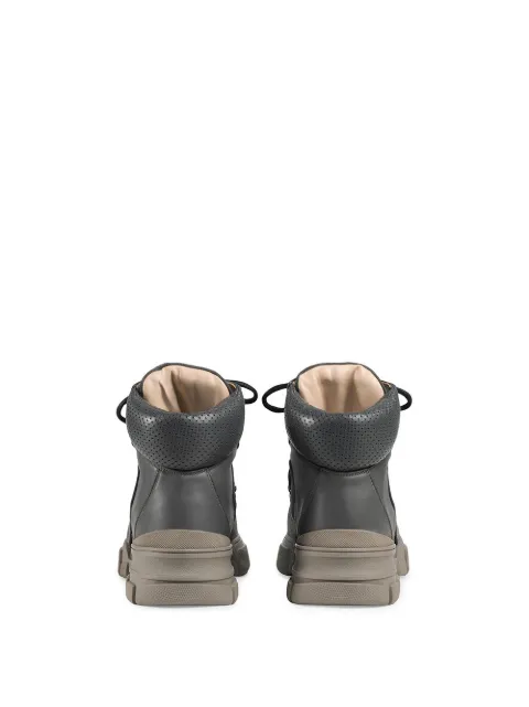 gucci leather and canvas sneaker