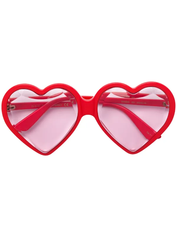 gucci red heart sunglasses