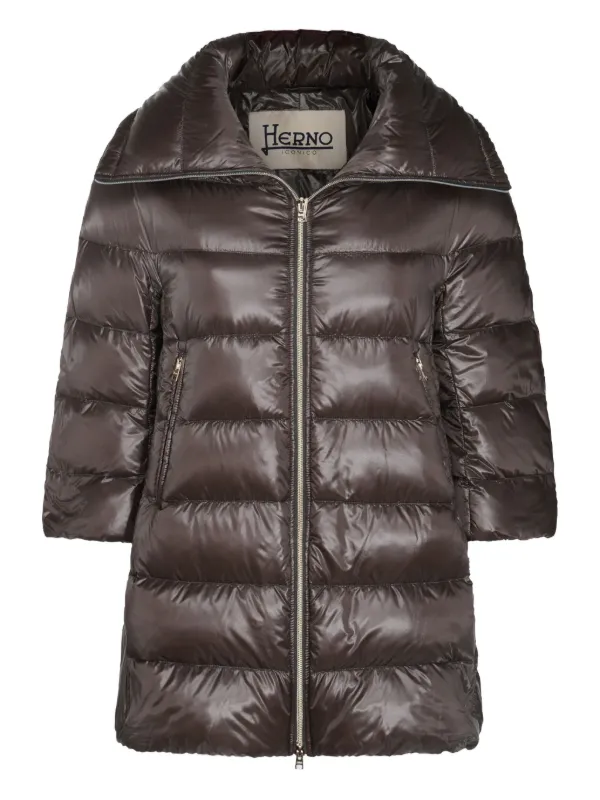 Herno Padded Zipped Coat | Grey | FARFETCH