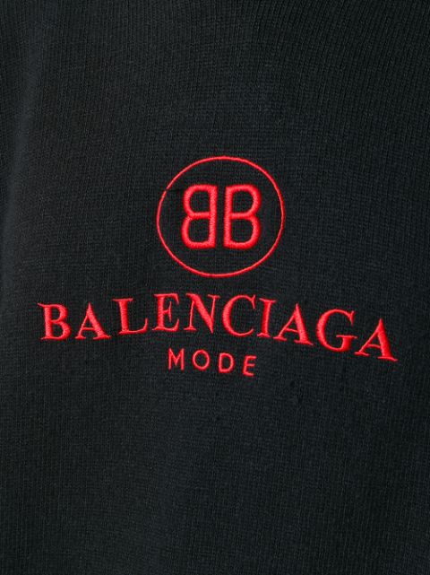 Balenciaga logo-embroidered jumper