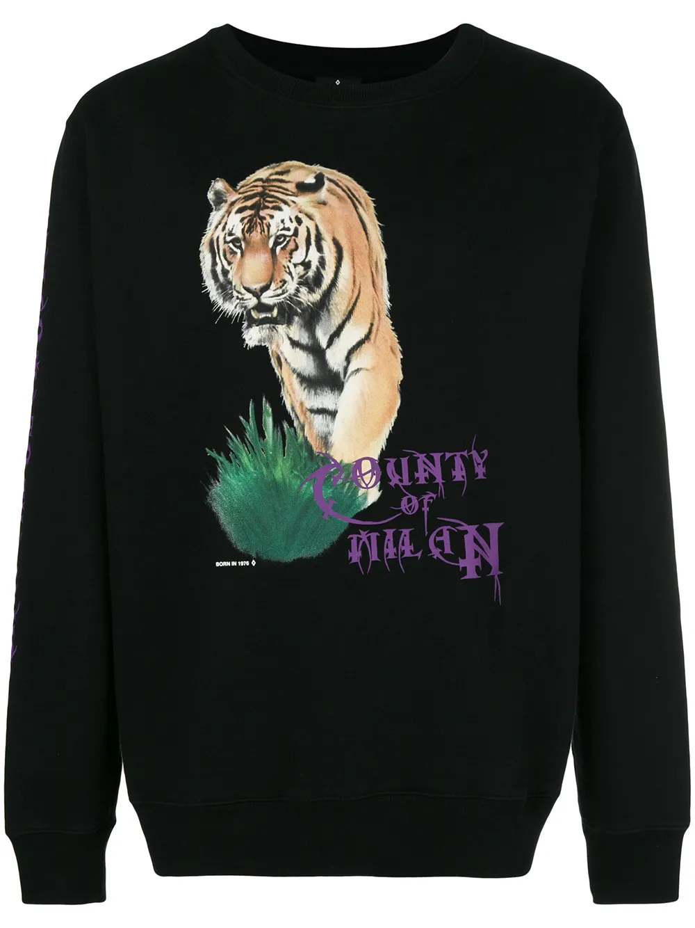 COUNTY OF MILAN 'Tiger' Sweatshirt - Schwarz