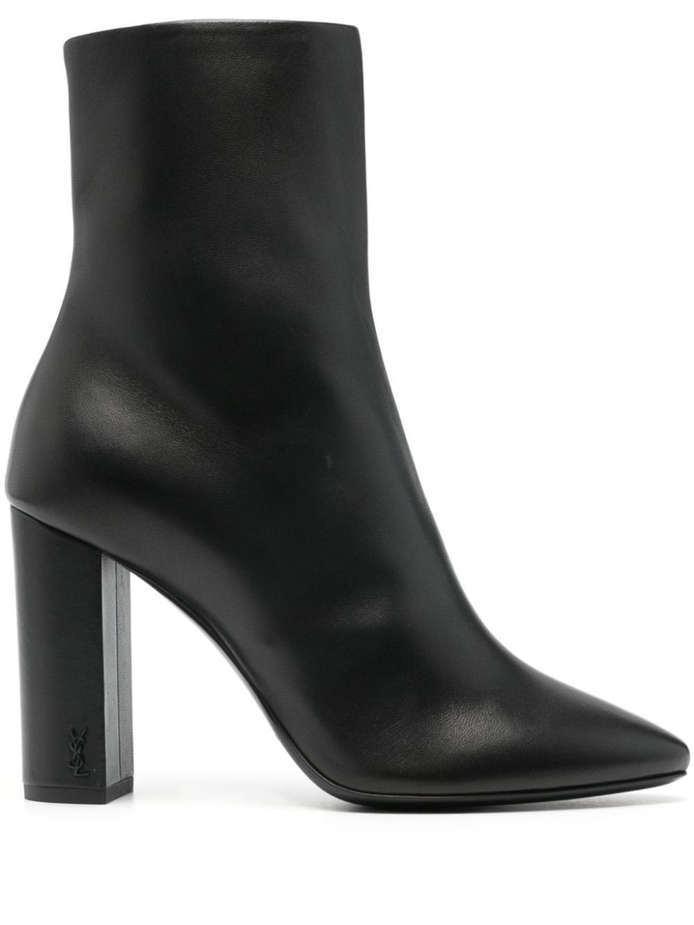 Saint Laurent Lou 95mm leather boots - Black