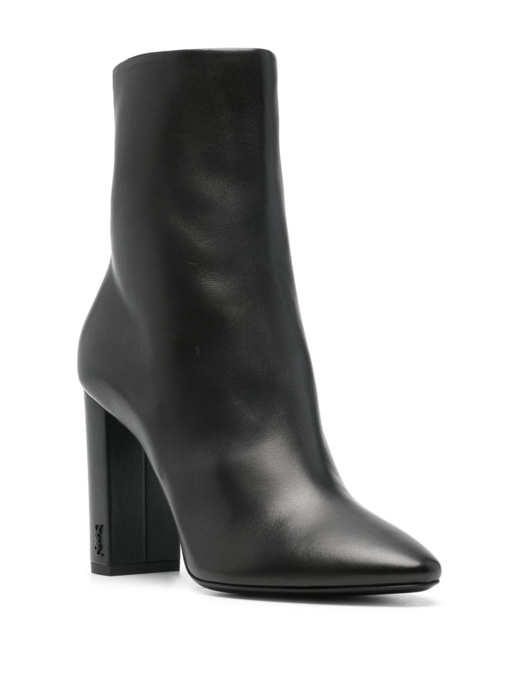 Saint Laurent Lou 95mm leather boots - Black