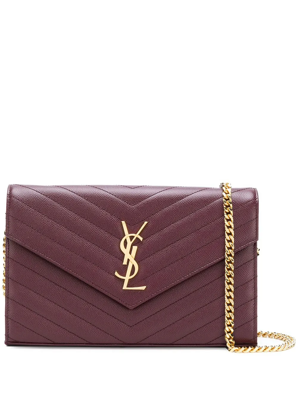 

Saint Laurent Monogram chain wallet - Red