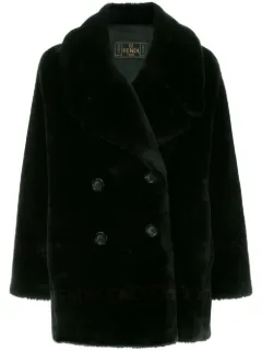Fendi black fur coat clearance