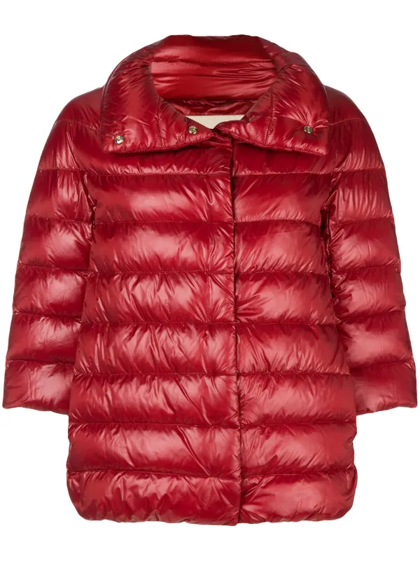 feather & down quilted puffer coat