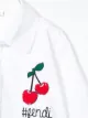Fendi Kids قميص الكرز مطرز بكرانيش