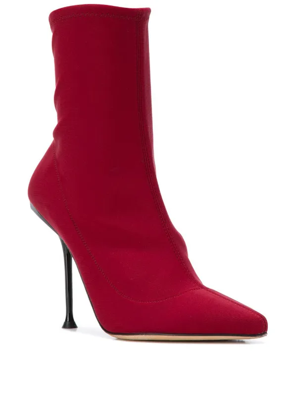 Sergio Rossi Milano Booties Red FARFETCH JO