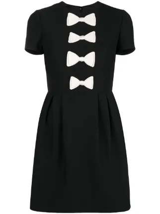 Valentino Bow Detailed Dress Farfetch Valentino Bow Detailed Dress
