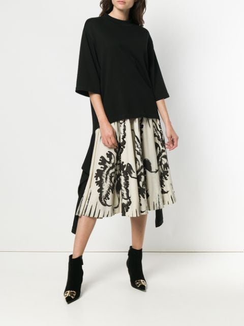 printed midi skirt