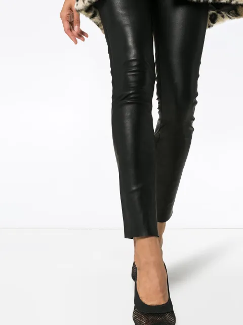 Sprwmn black high waisted leather leggings HK$8,117 Overseas Shopping Fast HK Delivery, Great Price