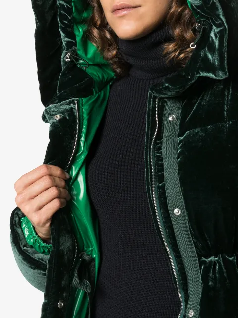 moncler green velvet jacket