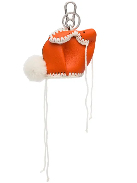 LOEWE clementine orange pom pom bunny keyring
