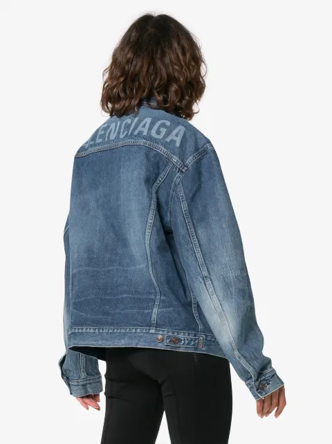 Balenciaga printed logo denim jacket 