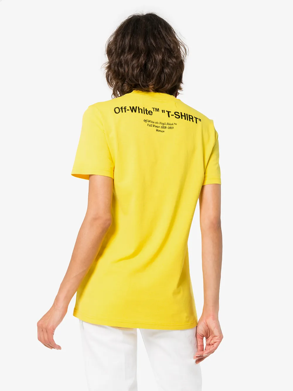 t shirt off white jaune