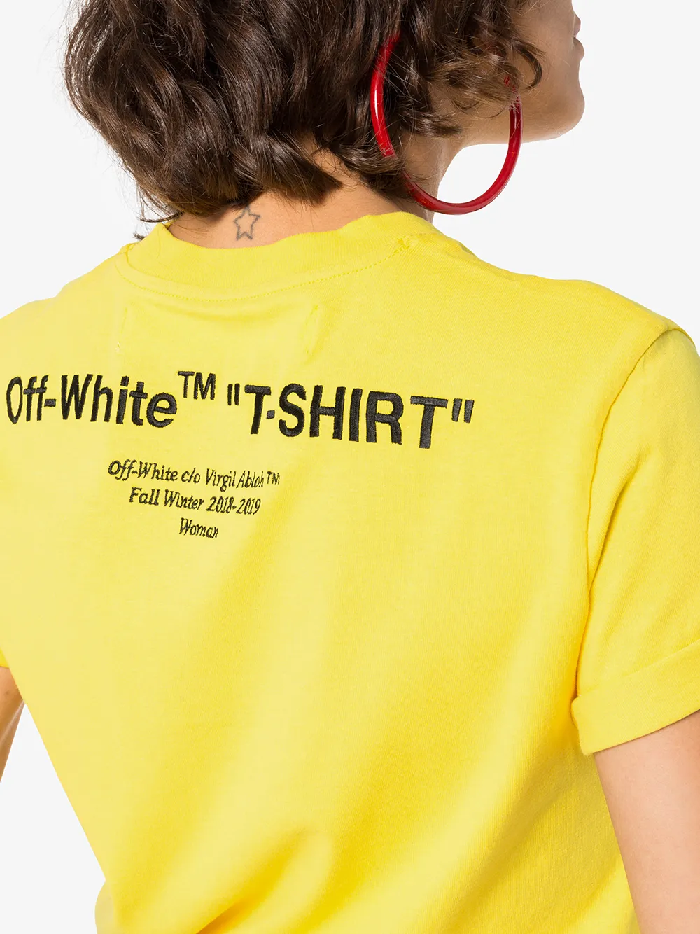 off white yellow t shirt