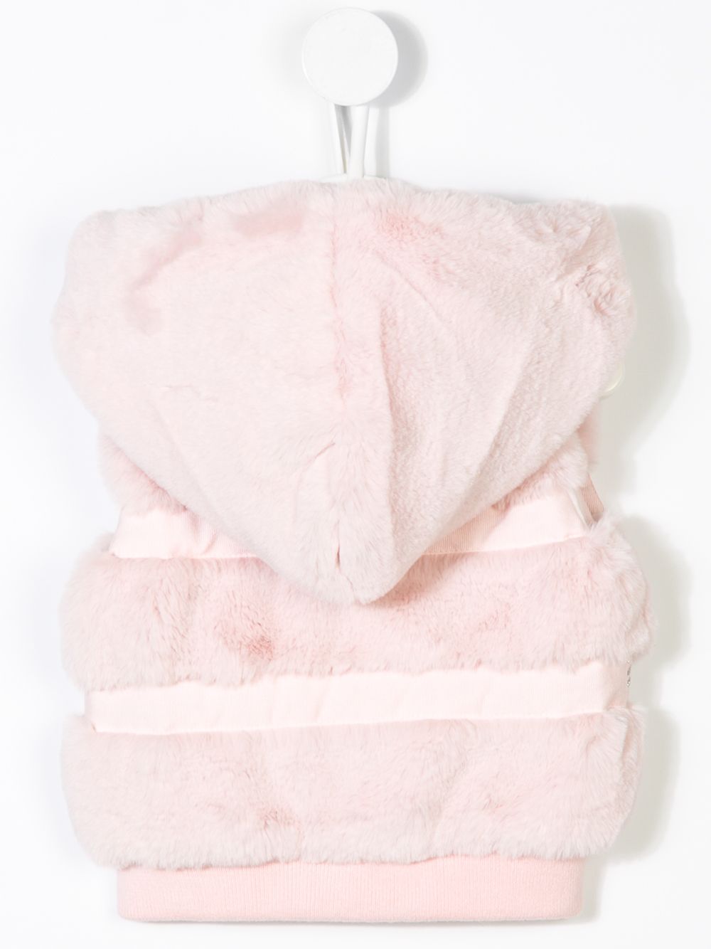 фото Lapin House faux fur logo band detail hooded gilet