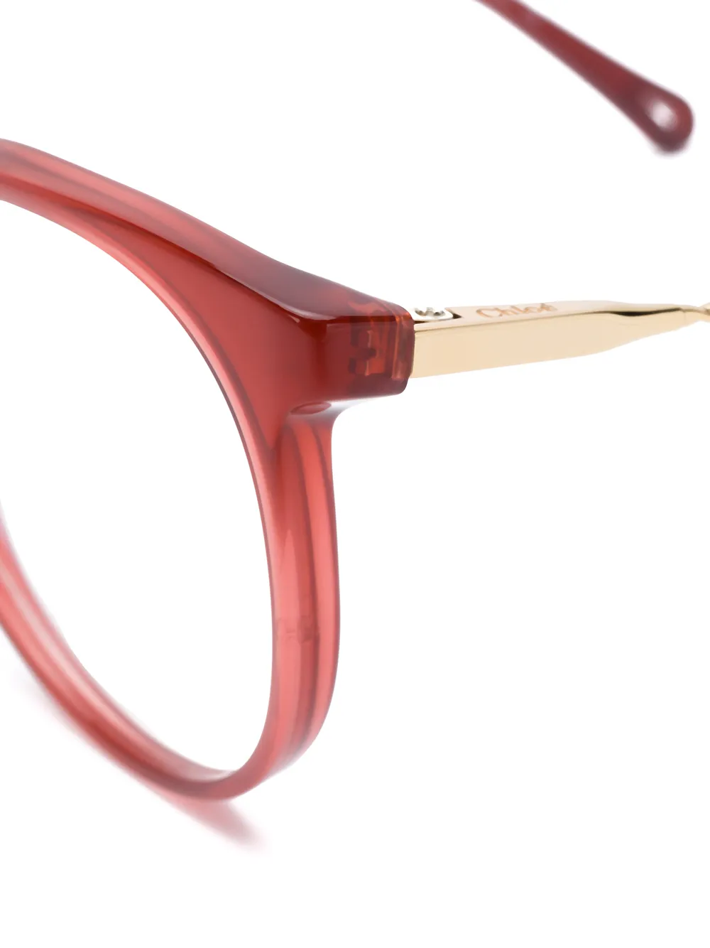 Chloé Eyewear bril met rond montuur Rood