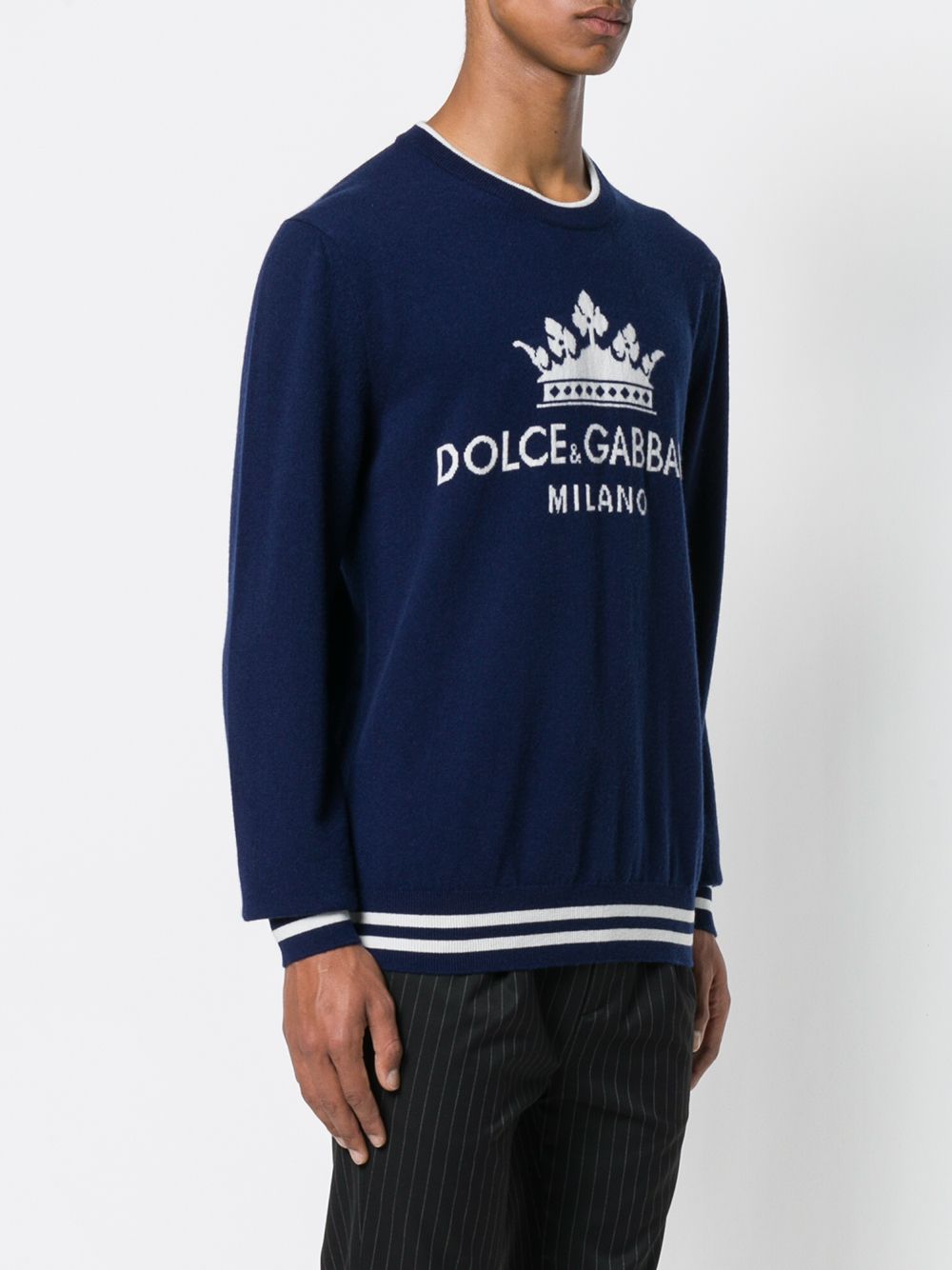 фото Dolce & Gabbana джемпер с логотипом интарсия