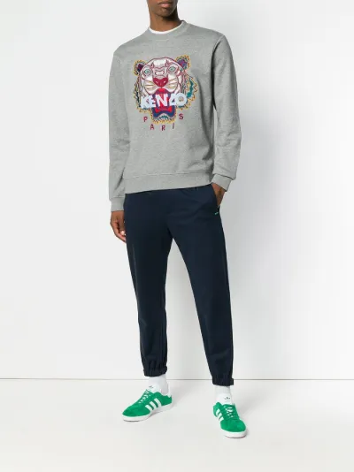 Kenzo Tiger logo embroidered sweatshirt 