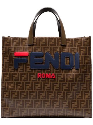 Fendi Fendi Mania brown logo print tote bag $1,890 - Buy AW18 Online - Fast Global Delivery, Price