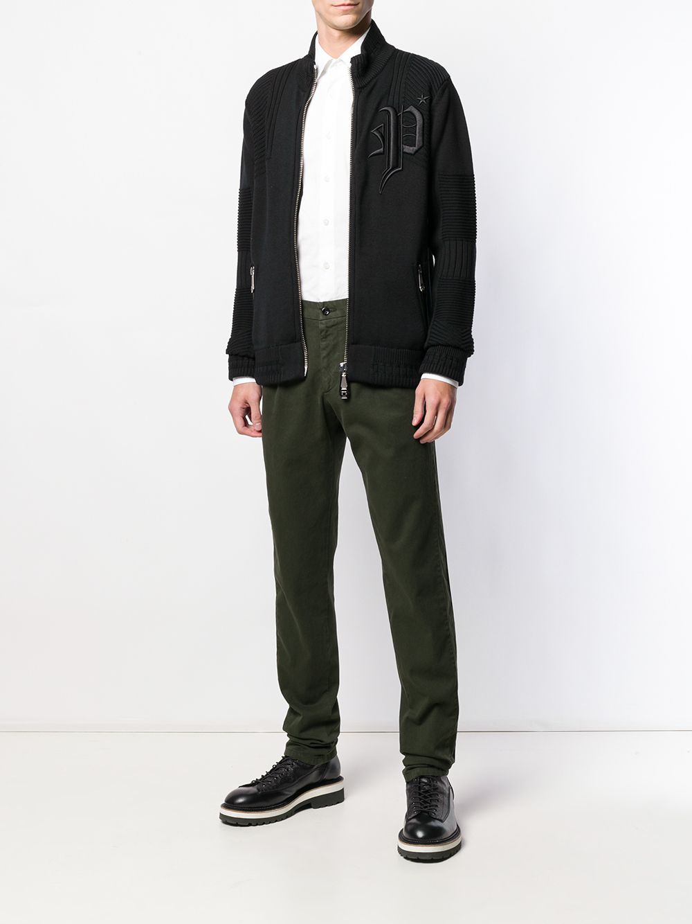 Philipp Plein Contrast Trim Chino Trousers - Farfetch