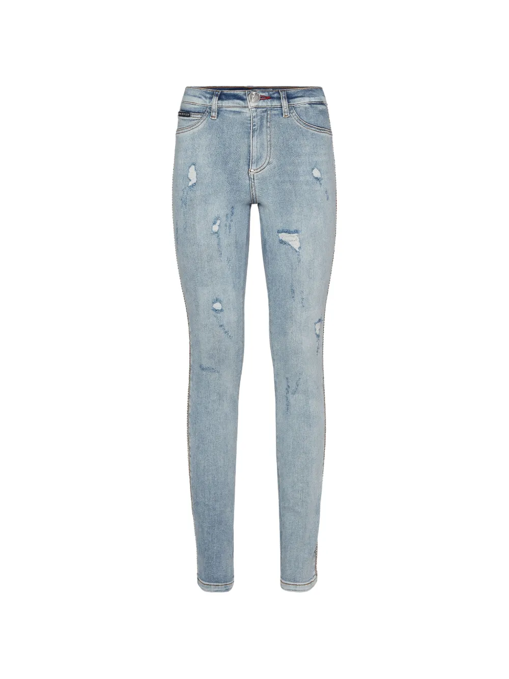 PHILIPP PLEIN Skinny-Jeans im Distressed-Look - Blau