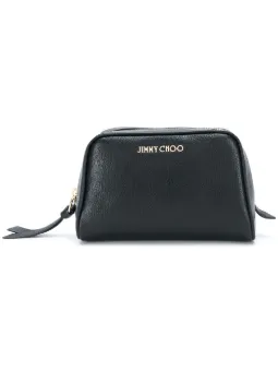 Jimmy Choo Make Up Bags Womenswear Farfetch Au Logo Plaque Make Up Bag