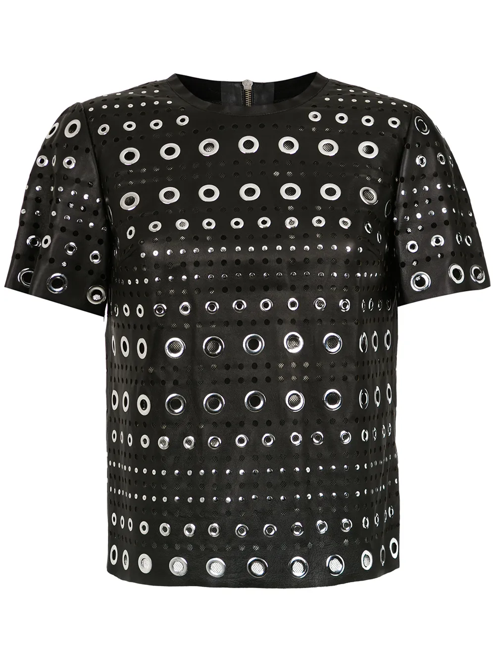 Nk leather top with eyelet details