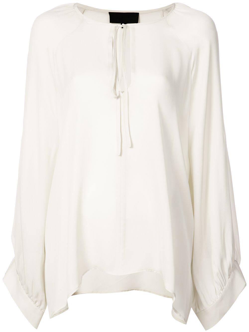 Nili Lotan floaty tie neck blouse - White