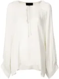 Nili Lotan floaty tie neck blouse - White