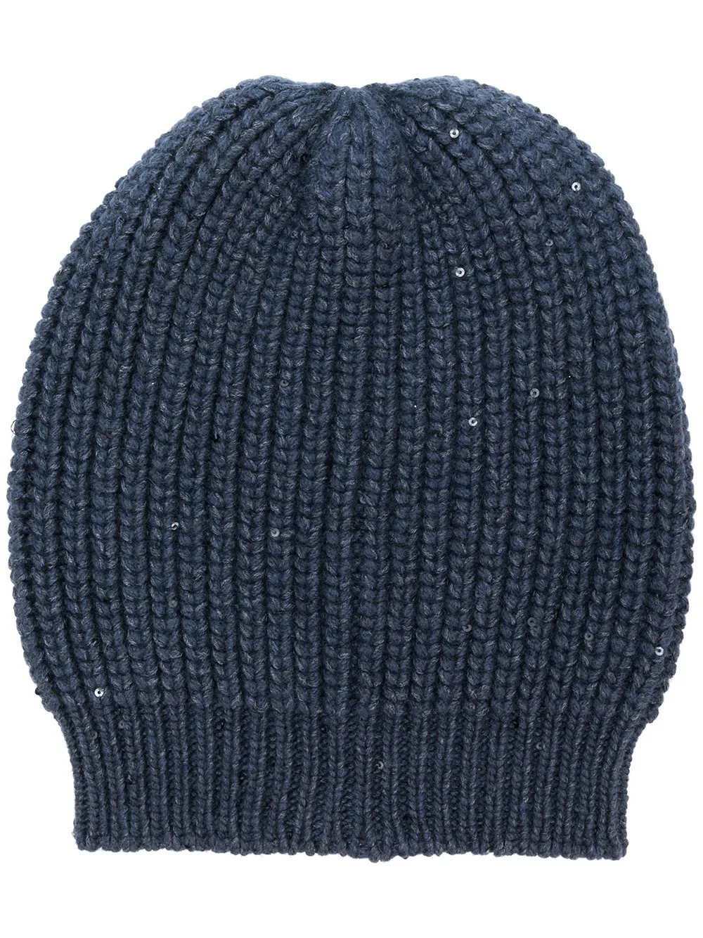 Brunello Cucinelli grof gebreide muts Blauw