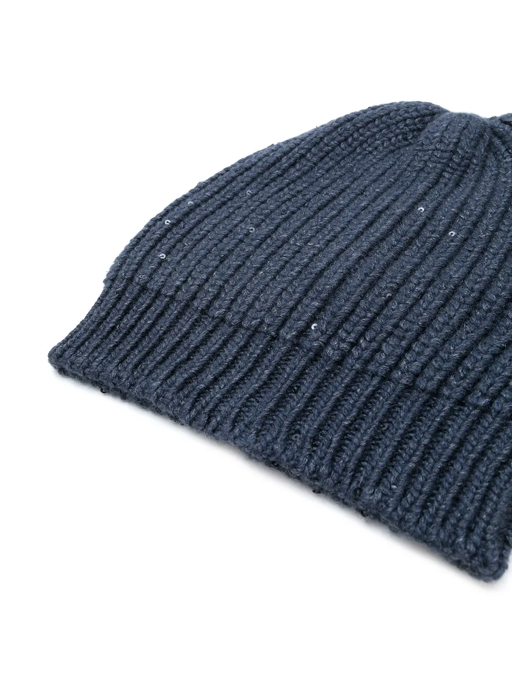 Brunello Cucinelli grof gebreide muts Blauw