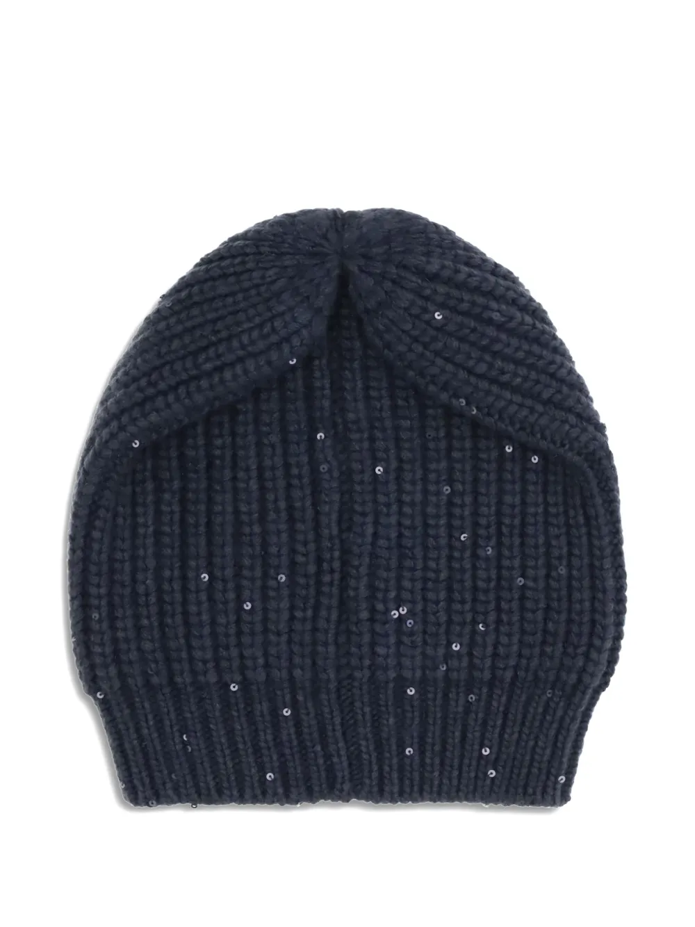 Brunello Cucinelli grof gebreide muts Blauw