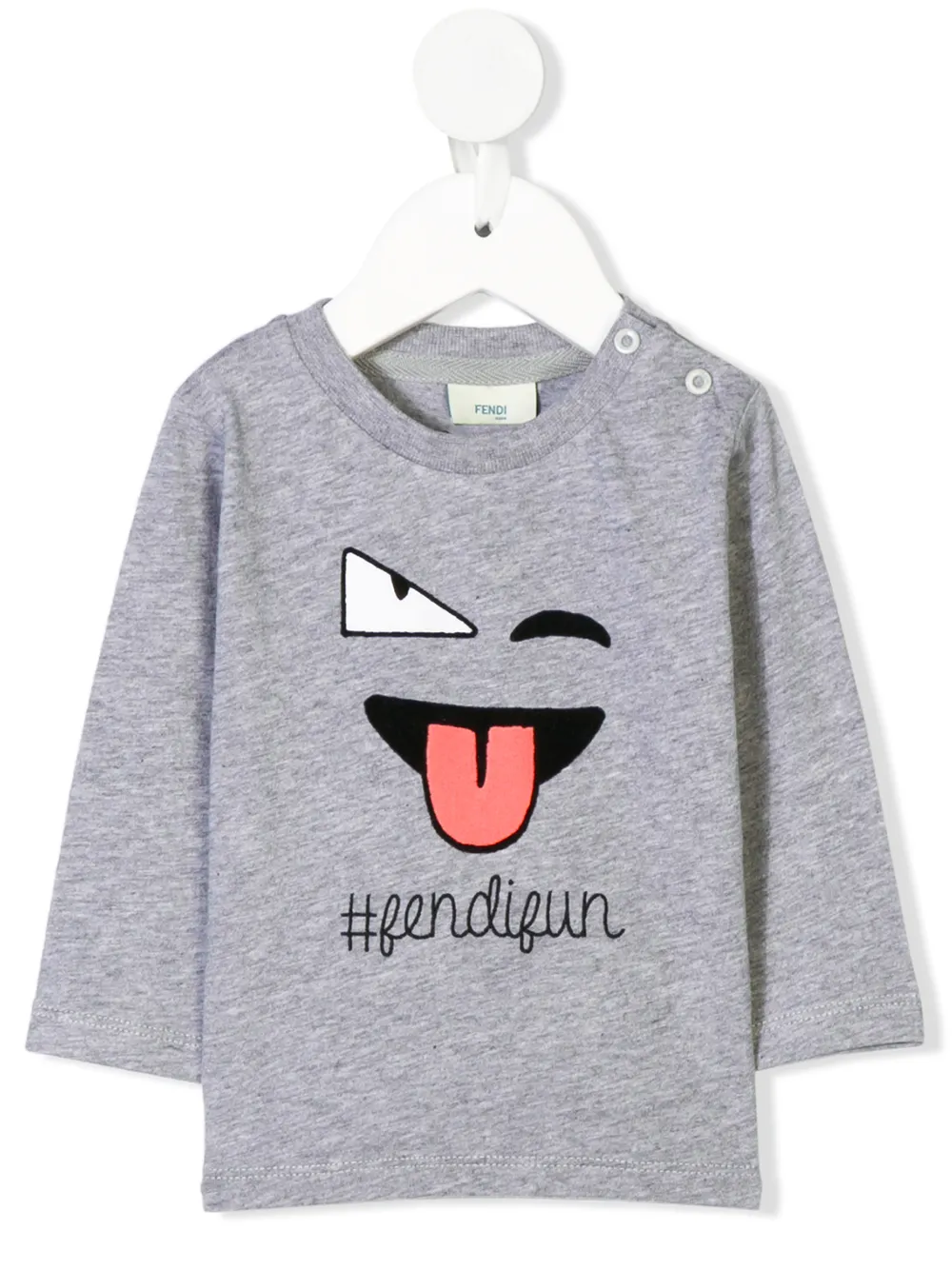Fendi Kids футболка 'Fendi Fun' с длинными рукавами Fendi Kids футболка 'Fendi Fun' с длинными рукавами