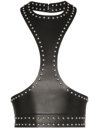 studded leather harness