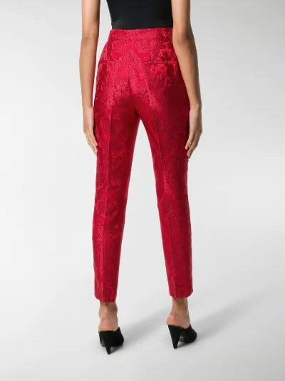 Gabbana tapered jacquard trousers 