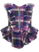 Image 1 of Natasha Zinko zip front check corset top