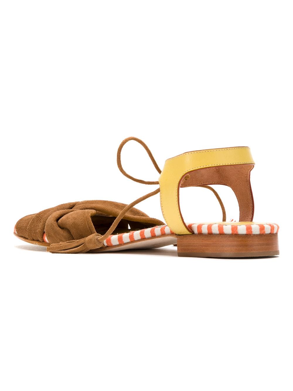 фото Sarah Chofakian leather flat sandals