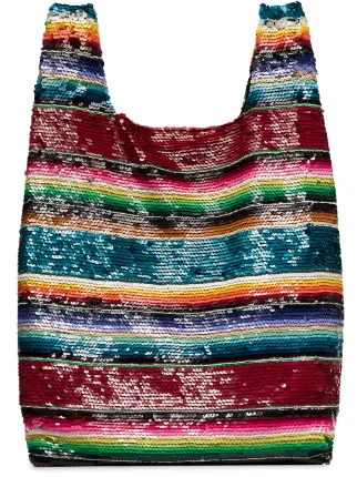 Ashish Rainbow Sequin Embellished Tote Bag Farfetch Ashish Rainbow Sequin Embellished Tote Bag